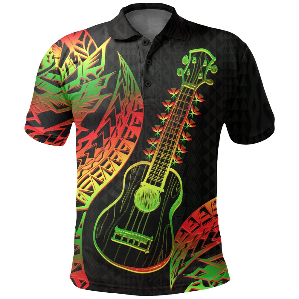 Polynesian Hawaii Polo Shirt Kanaka Maoli With Plumeria Style 3D Printed Polo Shirt Men Women Short Sleeve Summer T-shirt 01