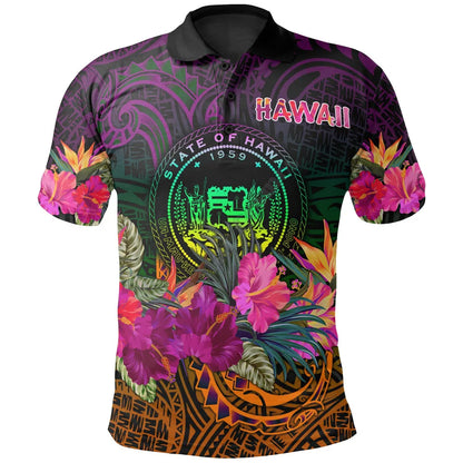 Polynesian Hawaii Polo Shirt Kanaka Maoli With Plumeria Style 3D Printed Polo Shirt Men Women Short Sleeve Summer T-shirt 01