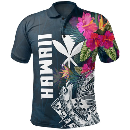 Polynesian Hawaii Polo Shirt Kanaka Maoli With Plumeria Style 3D Printed Polo Shirt Men Women Short Sleeve Summer T-shirt 01