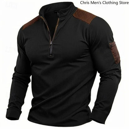 Men's Stand Collar Zip-Up Hooded Jacket, 2025 Fall and Winter Plus Size Oversized Hoodie | Workwear Style Casual Athletic Top