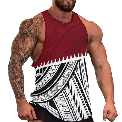 Polynesian Tribal Tank Tops Samoan Men Singlets Island Wear