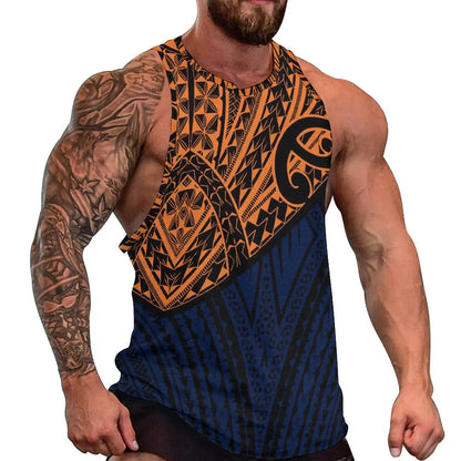 Polynesian Tribal Tank Tops Samoan Men Singlets Island Wear