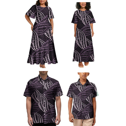Polynesian Tribal Family Matching Outfit Set
