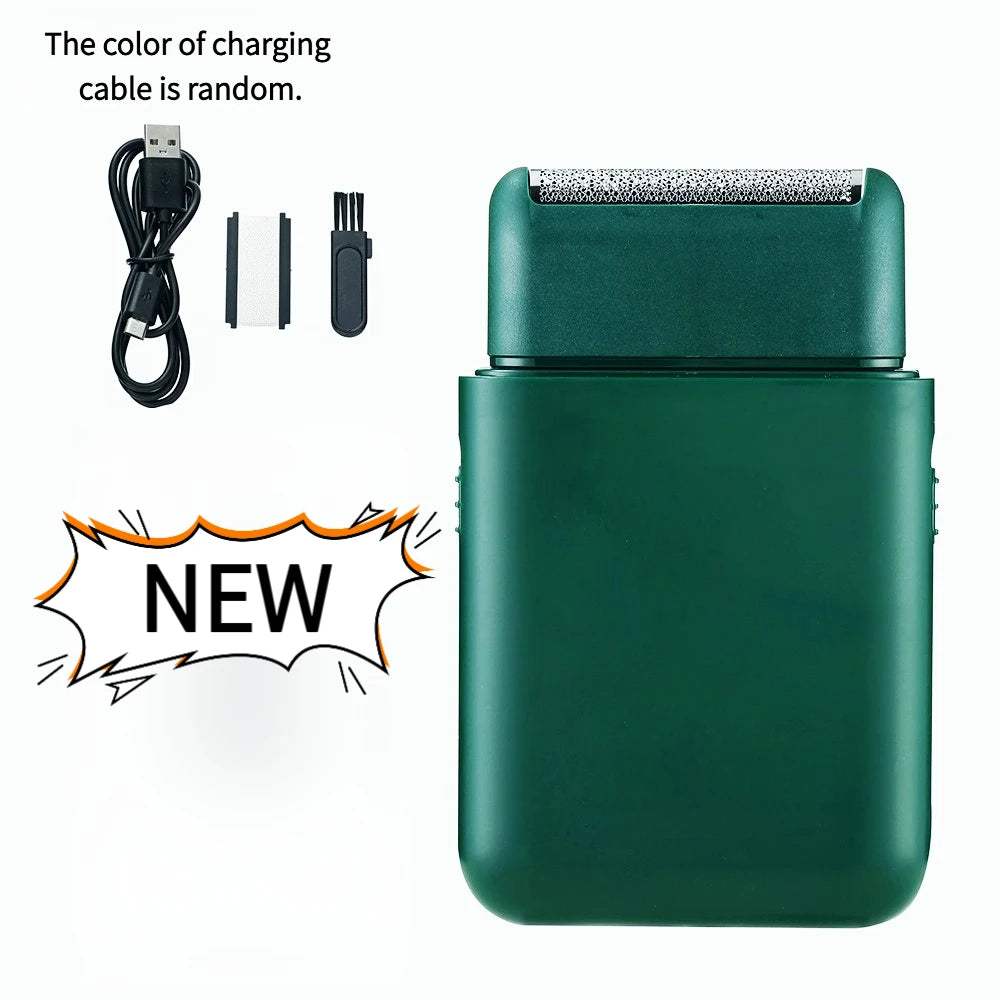 New Electric Shaver Professional Beard Trimmer Razor Portable Mini Shaver Reciprocating Shaving Blade USB Charge for Men