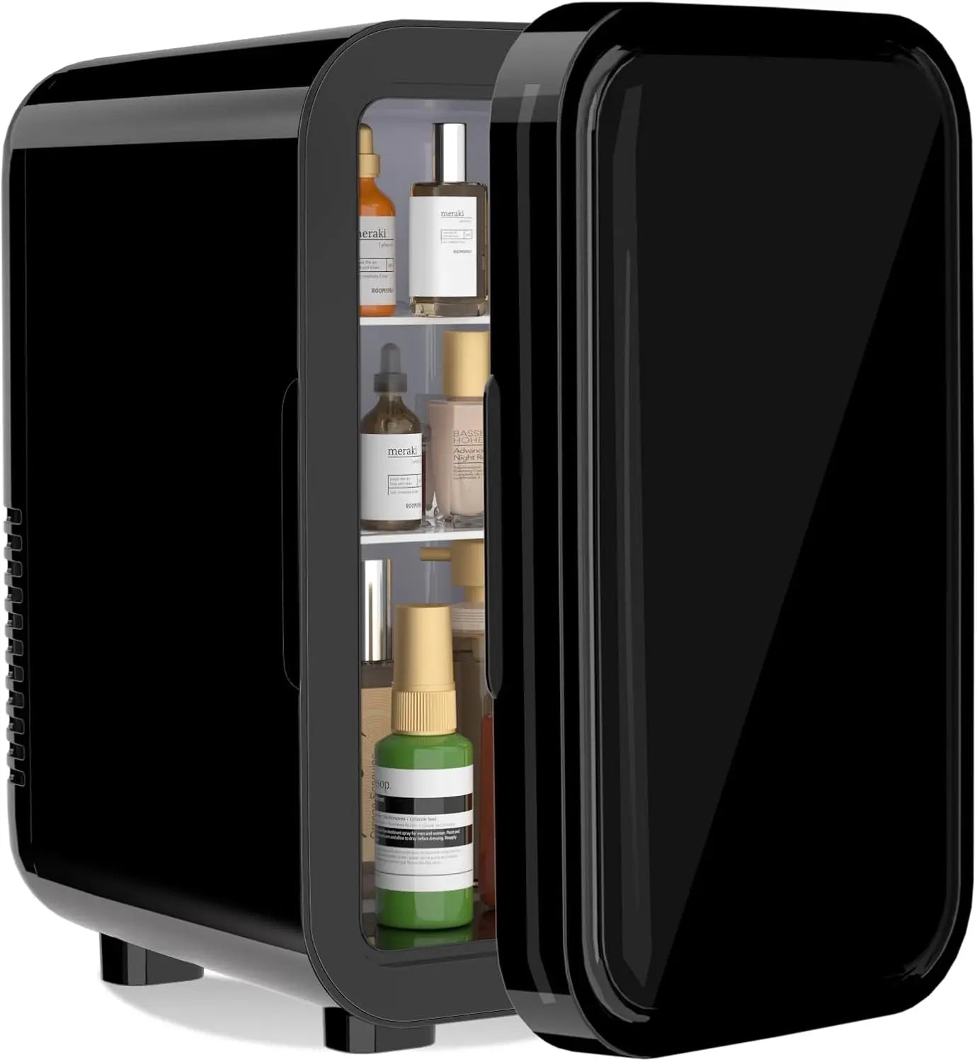 Mini Fridge, 6 Liter/8 Can 220-240V AC/DC Portable Thermoelectric Cooler Refrigerators for Bedroom