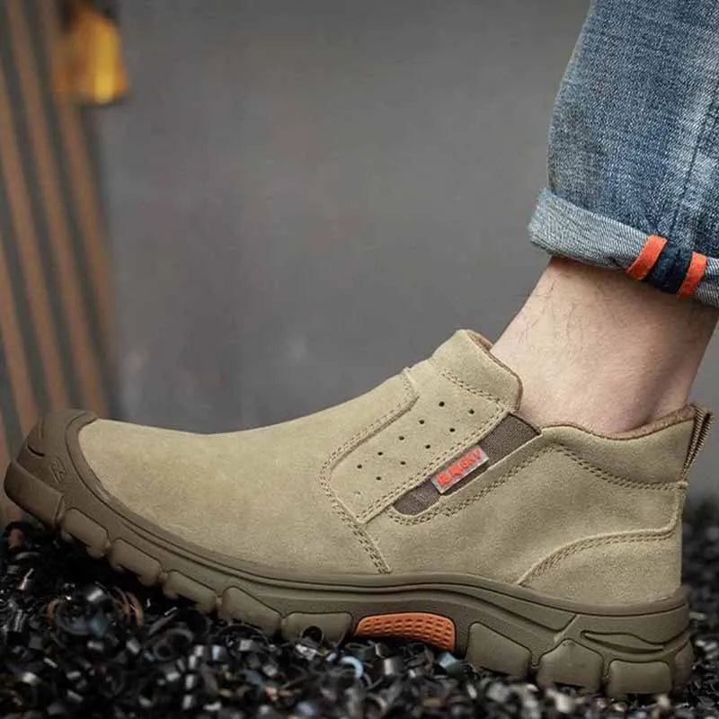 Protective Waterproof Work Boots Safety Anti-scald Welding Shoes Composite Toe Shoes Men Anti-smash Anti-puncture Safety Shoes