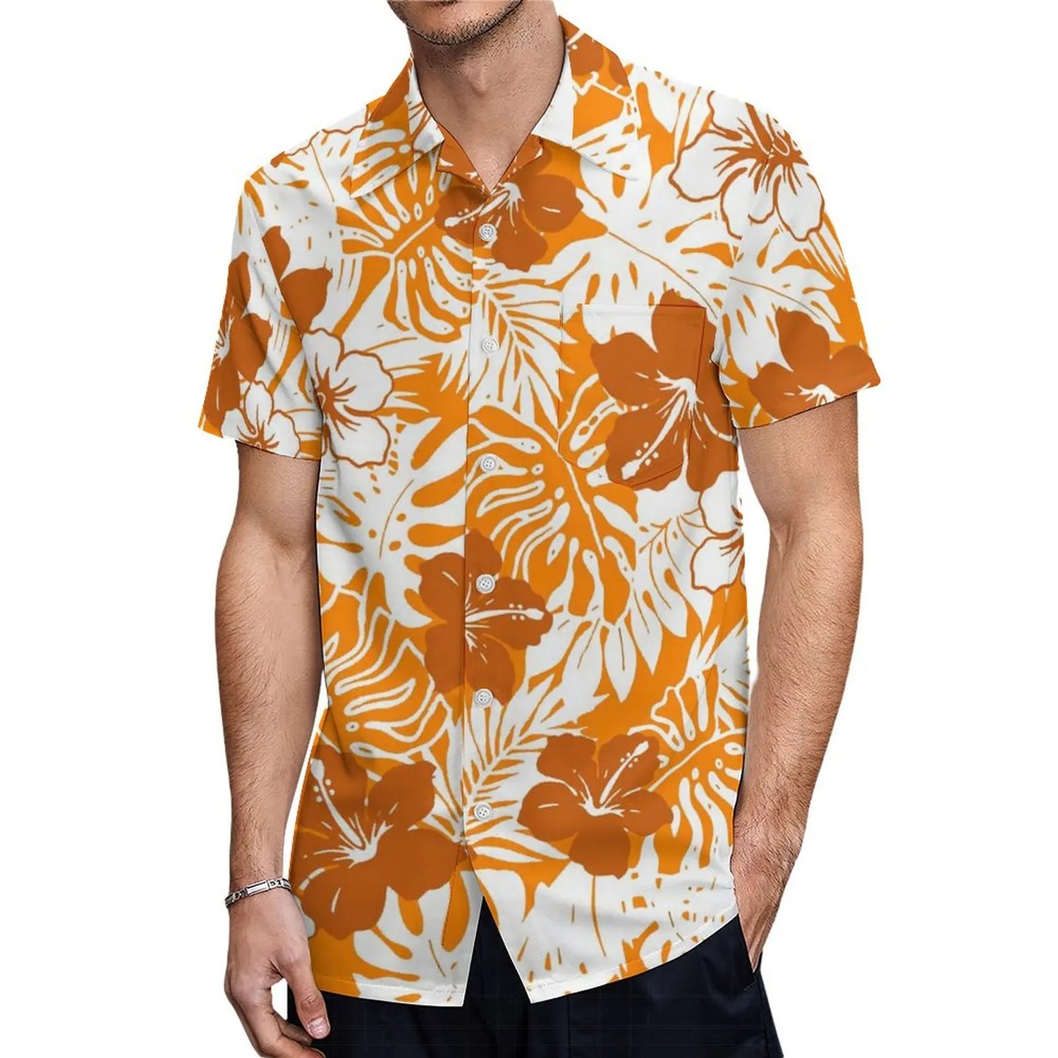 Polynesian Beach Couple Outfit Shirt And Midi Dress