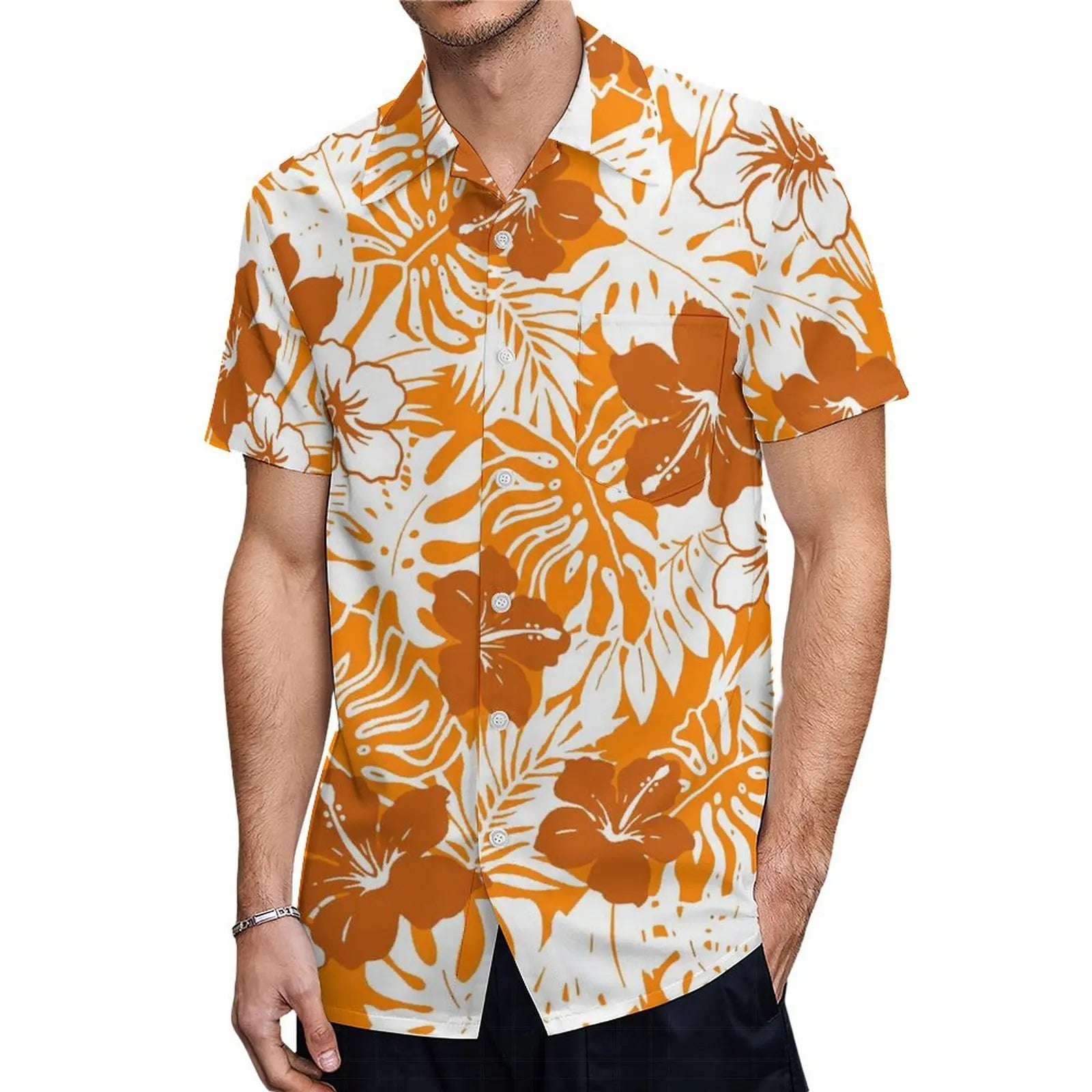 Polynesian Beach Couple Outfit Shirt And Midi Dress