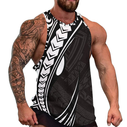 Polynesian Tribal Tank Tops Samoan Men Singlets Island Wear