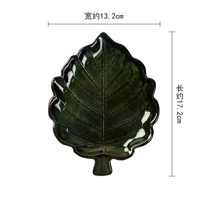 European Ceramic Cutlery Household Dishes Retro Kiln Glaze Porcelain Plate Handmade Ceramic Dinner Plates Kitchen Accessories