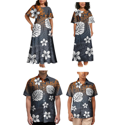 Polynesian Tribal Family Matching Outfit Set