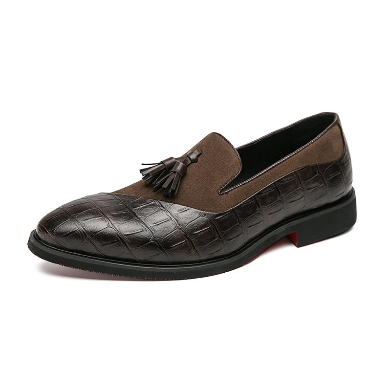 Luxury Brand Men's Genuine Leather Shoes Pointed Party Dress Shoes Men's Business Shoes Soft Soled Loafers Casual Flat Shoes