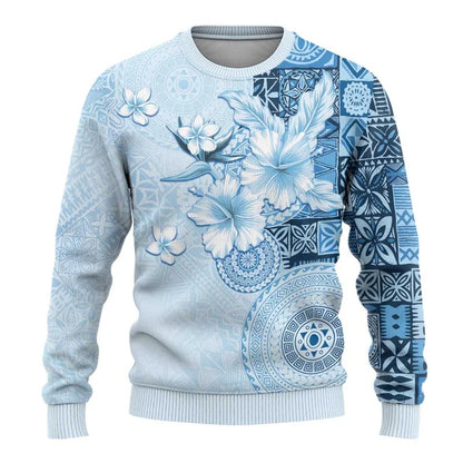 Polynesian Flower Pattern Sweatshirt Men Women Crew Neck Long Sleeve Pullover Sweatshirts Fashion Trend Autumn Oversized Hoodie