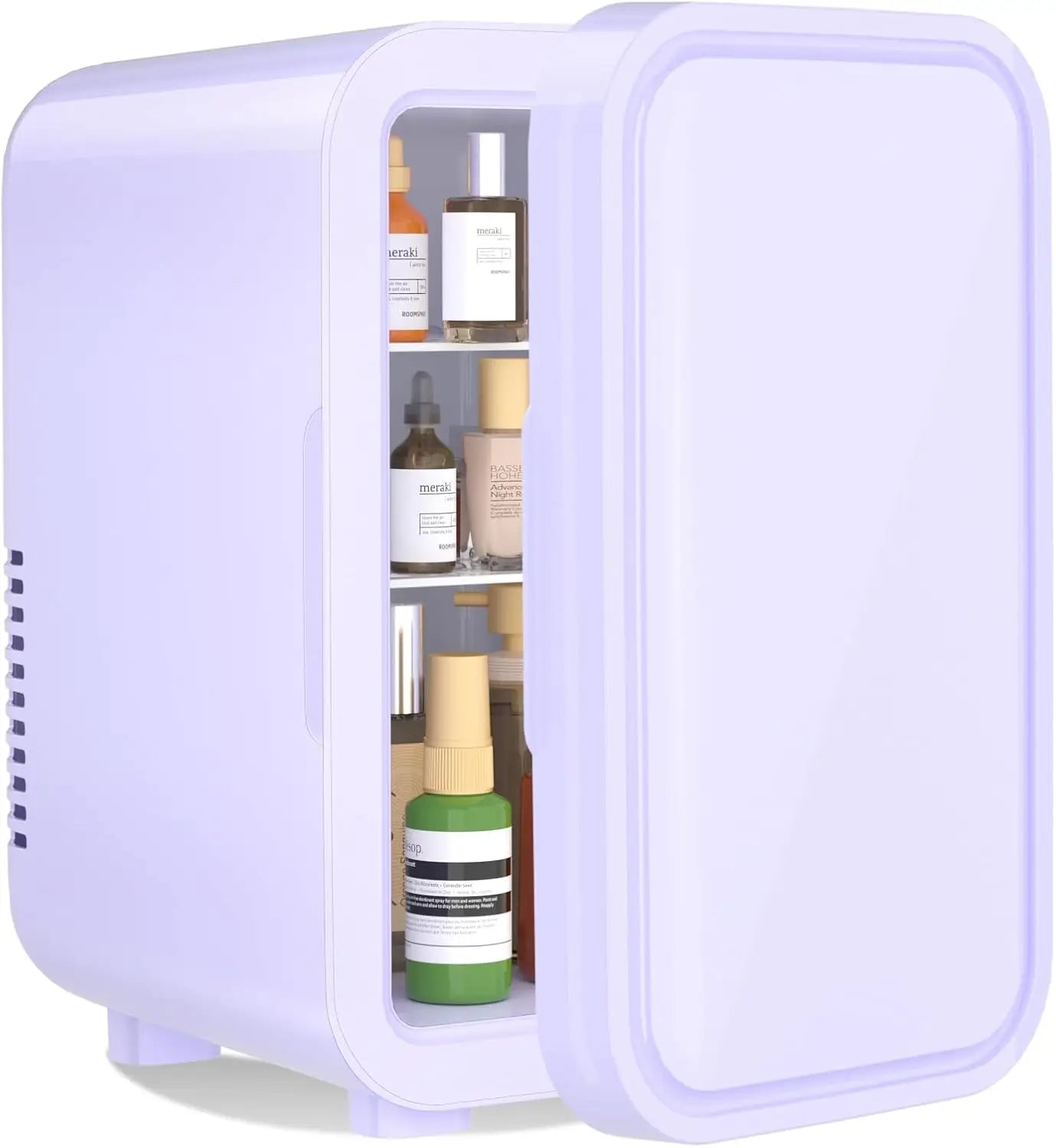 Mini Fridge, 6 Liter/8 Can 220-240V AC/DC Portable Thermoelectric Cooler Refrigerators for Bedroom