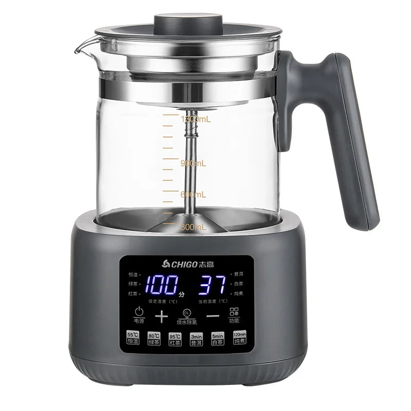 Electric Glass Tea Kettle Baby Milk Warmer 1.3L – 72h Keep Warm
