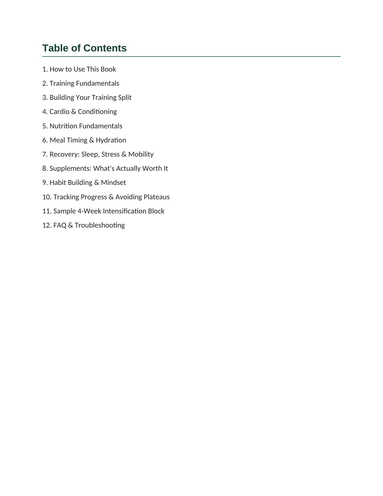 Health and fitness ebook